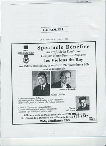 1999 - Les Violons du Roy